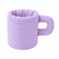 Porte-pinceaux de maquillage esthétique en forme de tasse, organisateur |   Porte-stylos de bureau en tissu matelassé mignon pour femmes |   7-10 jours de camping