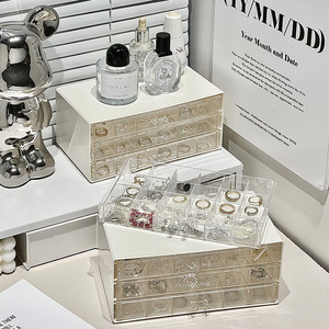 Jewelry Storage Box With Partitions Transparent Multi Compartment Organizer For Earrings Necklace Hair Accessories - Product Image 3