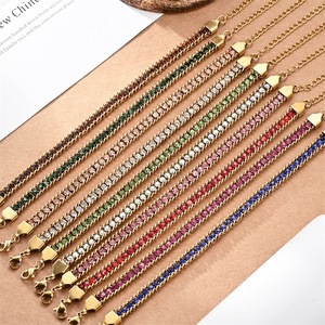 Bracelet en diamant entièrement pavé, taille baguette, synthétique, cultivé en laboratoire, unisexe, pour usage quotidien, design géométrique, origine Jinhua - Product Image 1