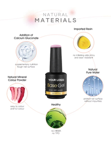 Nouveau Gel UV OEM pour Ongles : Base Coat, Top Coat, Sans HEMA, Fournitures Professionnelles pour Salons de Manucure, Base Gel Peel-Off - Product Image 6