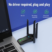 Adaptador AX900 USB WiFi 6 BT 5.4 de Doble Banda 2.4G y 5GHz, 4 Antenas, Tarjeta de Red de 900Mbps, Receptor Inalámbrico, Sin Controladores, Dongle 2 en 1