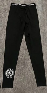 Chrome Hearts Horseshoe Print HighWaisted <strong>Butt</strong> <strong>Lifting</strong> Elastic Slim-Fit Crocheted Velour Ankle-Length Yoga <strong>Leggings</strong> - Product Image 1