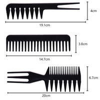 Coiffure Personnalisé Professionnel Multi Fonction 10Pcs Antistatique En Plastique Coiffure Peigne Kits Salon De Coiffure Peigne À Cheveux Ensemble