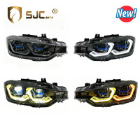 Nouveau phare laser SJC Auto pour BMW Série 3 F30 F35, mise à niveau vers phare laser X5, DRL jaune/blanc/ambre à changement de couleur