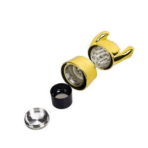 Molinillo de tabaco manual de aleación de zinc, trituradora portátil, <span class=keywords><strong>gato</strong></span>, diseños antiguos dorados, <span class=keywords><strong>precio</strong></span> al por mayor personalizable, molinillo de hierbas - Product Image 4