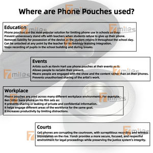 Pochette de téléphone en néoprène magnétique verrouillable, anti-ondes, respirante, pour lycéens - Compatible multi-marques - Product Image 5