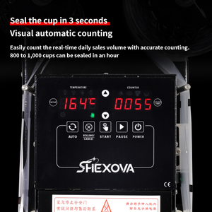 Macchina Sigillatrice Elettrica Automatica ad Alta Efficienza da Tavolo 110V/220V per Bicchieri in Plastica per Bevande - Product Image 3