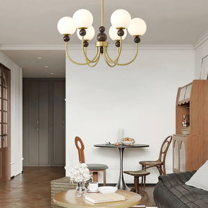 Lámpara de Araña Moderna Industrial para Comedor, Vestíbulo, Restaurante, Hotel, de Latón, Aluminio y Vidrio, LED, Alta Calidad, Nuevo Diseño, Fuze - Product Image 4