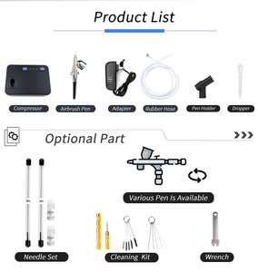 ชุดแอร์บรัชมืออาชีพสีรอยสักทำมือแบบสองหัวมีเสียงรบกวนต่ำพกพาทนทาน - Product Image 3