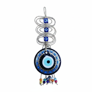 Ornement en macramé Evil Eye 10x30cm Nouveauté et décoration de maison créative - Product Image 2
