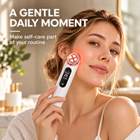 Appareil de massage facial LED rechargeable 6 en 1, portable, pour le soin de la peau et des yeux, vente en gros