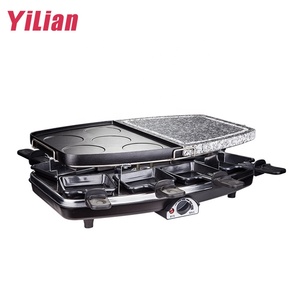 Machine à <span class=keywords><strong>raclette</strong></span> électrique avec surface de cuisson en acier antiadhésif, outil pour dîner et barbecue en intérieur - Product Image 5