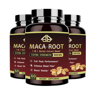 Suplemento Herbal 7 en 1 Maca Plus para la Vitalidad Masculina, Aumento de Energía y Tamaño para Adultos, 2 Cápsulas Diarias, 60 Cápsulas - Product Image 1