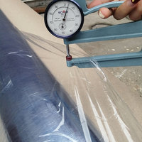 Film PVC souple transparent en plastique transparent normal, rouleau de film PVC souple