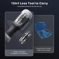 Obeng Ratchet Magnetik AXTH dengan Berbagai Bit, Set Perkakas Tangan Rotasi Cepat, Peralatan Perbaikan Rumah