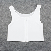 Fajas colombien lesbienne Trans soutien-gorge maillot de corps décontracté fermeture éclair hauts garçon manqué poitrine liant gilet mince Shapewear poitrine aplatir S-4XL