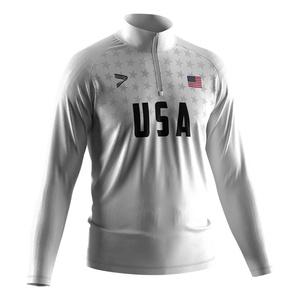 Sweat-shirt à col zippé 1/4 personnalisé pour homme, en polaire et polyester, à manches longues, pour le golf et la lutte - Product Image 5