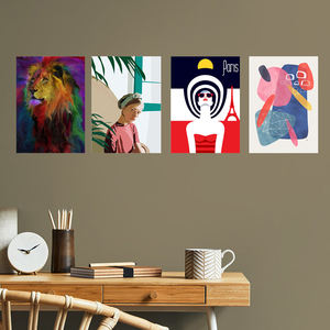 Livraison directe affiches de conception graphique personnalisées décor de salon affiches en étain de mode aimant monté abstrait affiche murale en métal - Product Image 5