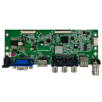Kontroler Layar LCD Mipi JX 40Pin VGA AV USB Input Sinyal 800*1280 Putar Gambar 90 Derajat Panel 10.1" PCB Mount
