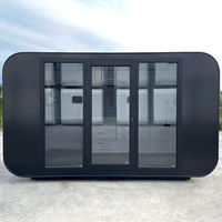Maison conteneur en acier, design moderne, avec panneaux sandwich, respirante et facile à assembler, pour usage comme cabane Apple, abri Apple, chambre ou entrepôt.