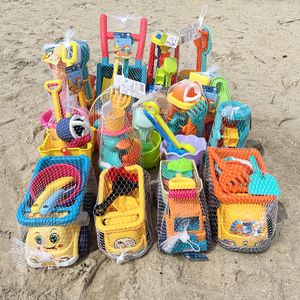 Unisex Children's Plastic Beach Toy Set with <b>Hourglass</b> & Beach Car-0-24 Months Mesh Bag Packaging - Product Image 1