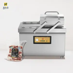 JINYI DZ-600/2SC mesin kemasan vakum untuk makanan nozel ganda paket mesin kemasan vakum pelat datar