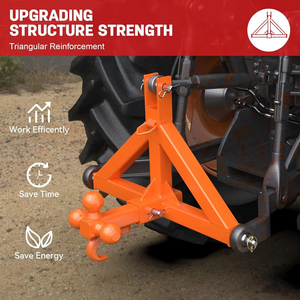 Receptor de <span class=keywords><strong>Enganche</strong></span> para <span class=keywords><strong>Remolque</strong></span> de 3 Puntos y 2 Pulgadas con Bola de <span class=keywords><strong>Remolque</strong></span> y Gancho, Accesorio de Barra de Tracción para Tractor de Alta Resistencia - Product Image 6