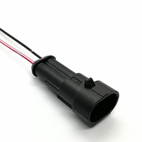 Konektor Otomotif TE AMP Superseal Seri 1.5MM Tahan Air 1 2 3 4 5 6 Pin, Kabel Harness Perakitan untuk Truk Scania