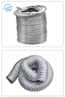 Tuyau flexible en aluminium, conduit extensible pour l'évacuation des gaz HVAC