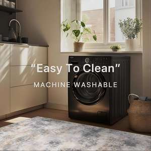 พรมปูพื้นลายนามธรรมทันสมัย ขนาด 8x10 ฟุต ซักได้ กันลื่น เนื้อนุ่ม สำหรับห้องนั่งเล่น ห้องนอนขนาดใหญ่ ตกแต่งบ้าน <span class=keywords><strong>สี</strong></span><span class=keywords><strong>เบ</strong></span>จน้ำตาลอุ่น - Product Image 4