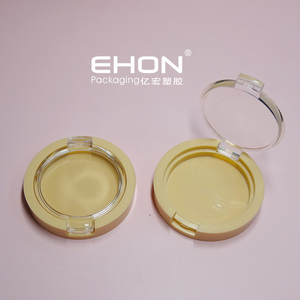 Boîtier à fard à paupières rond personnalisable en direct d'usine avec capuchon transparent, base en ABS, conteneur à blush, emballage de maquillage en plastique vide - Product Image 5