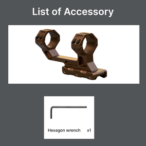 ขาตั้งกล้องเล็ง BANGBANG แบบ Cantilever สำหรับท่อขนาด 30 มม. ฐานขนาด 20 มม. ความสูงตรงกลาง 1.93 นิ้ว (สีน้ำตาล) - Product Image 6