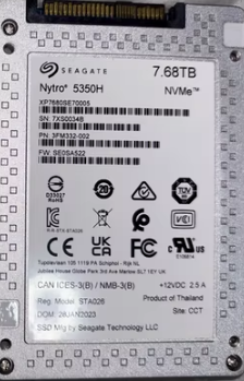 High-Speed PCIe 5.0 NVMe Nytro 5350H 7.68TB SSD - 2300K IOPS Enterprise-Grade for AI/4K Video/Data Center, Low Latency
