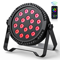 Éclairage de scène 18LED RGBW 3-en-1 Par Light DMX Mélange de couleurs pour fête DJ Disco Show avec contrôle par application Par Lights