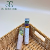 S & sovel低起订量定制自有品牌沐浴盐花卉容器有机死海喜马拉雅豪华沐浴盐带花