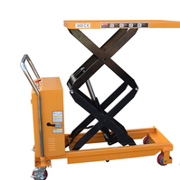 Vente directe usine HC Chariot élévateur à ciseaux électrique hydraulique mobile manuel à 4 roues en acier robuste à plateau quadrillé