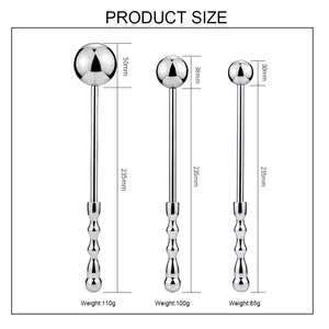 Anal Toys Stainless Steel Anal Plug 3 Ball Size Long Handle Metal Butt Plug Sex Toys For Men Juguetes Sexuales