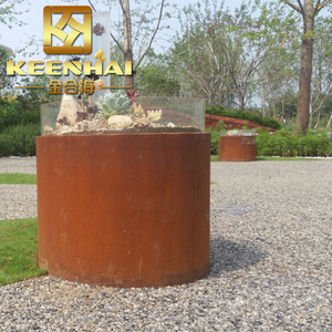 Grande <span class=keywords><strong>jardinière</strong></span> écologique à bordure en acier corten enduite de taille géante pour une utilisation en extérieur pour les centres commerciaux d'hôtels à domicile - Product Image 2