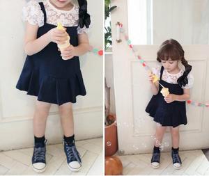 Ropa Infantil al por Mayor, Vestido de Verano de Manga Corta con Parches y Lazo para Niñas, de Fabricante Chino - Product Image 4