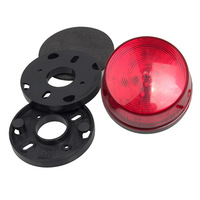 Sirène d'alarme incendie filaire en plastique avec son et lumière, clignotant rouge, durable et facile à installer