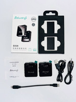 Microphone Lavalier Sans Fil USB Type-C SX39 avec Réduction de Bruit, Portée de 20m, Conception 3-en-1 et 3 Câbles