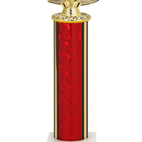 Trophée en plastique plaqué or imprimé UV avec base en marbre, coupe de récompense pour la compétition de football américain et de rugby DL24