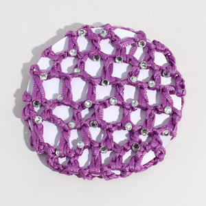 Venta al por mayor colorido elástico <span class=keywords><strong>Ballet</strong></span> Hairnet ganchillo hecho a mano Hairnet poliéster accesorios <span class=keywords><strong>para</strong></span> el cabello - Product Image 4