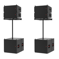 Sistema de Sonido Profesional de Alta Gama con Altavoces Line Array Activos de Dos Vías de 6.5 Pulgadas