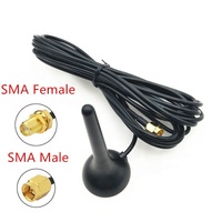 Antenne câble GSM GPS LMR100 personnalisée en usine RY avec connecteur coudé et mini-antenne fouet magnétique CRC-9 mâle 2G/3G