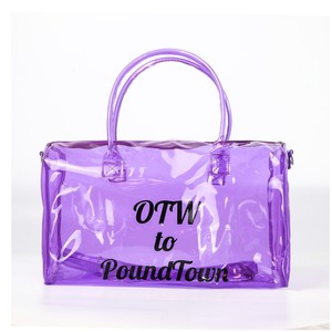 Custom Color Clear Overnight <b>Bag</b> Pvc Duffle Handbag with Letter Oem Fashion Unisex Spend the Night Duffel <b>Bag</b> Over Night <b>Bags</b> - Product Image 5