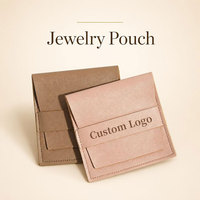 Pochettes à bijoux en cuir PU personnalisées de luxe HKSLW avec logo – Sac à bijoux très prisé pour boucles d'oreilles, colliers, bagues et emballages cadeaux