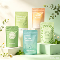 Sachets personnalisés en plastique refermables anti-odeur pour poudre de matcha