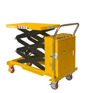 Table élévatrice semi-électrique série DP300/DPS350, capacité 300/350 kg, élévateur à ciseaux hydraulique, batterie 12V, acier inoxydable, matériel d'atelier - Product Image 4