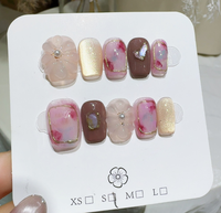 Fournitures pour ongles en gros : Faux ongles à presser faits main, colorés et design, en promotion